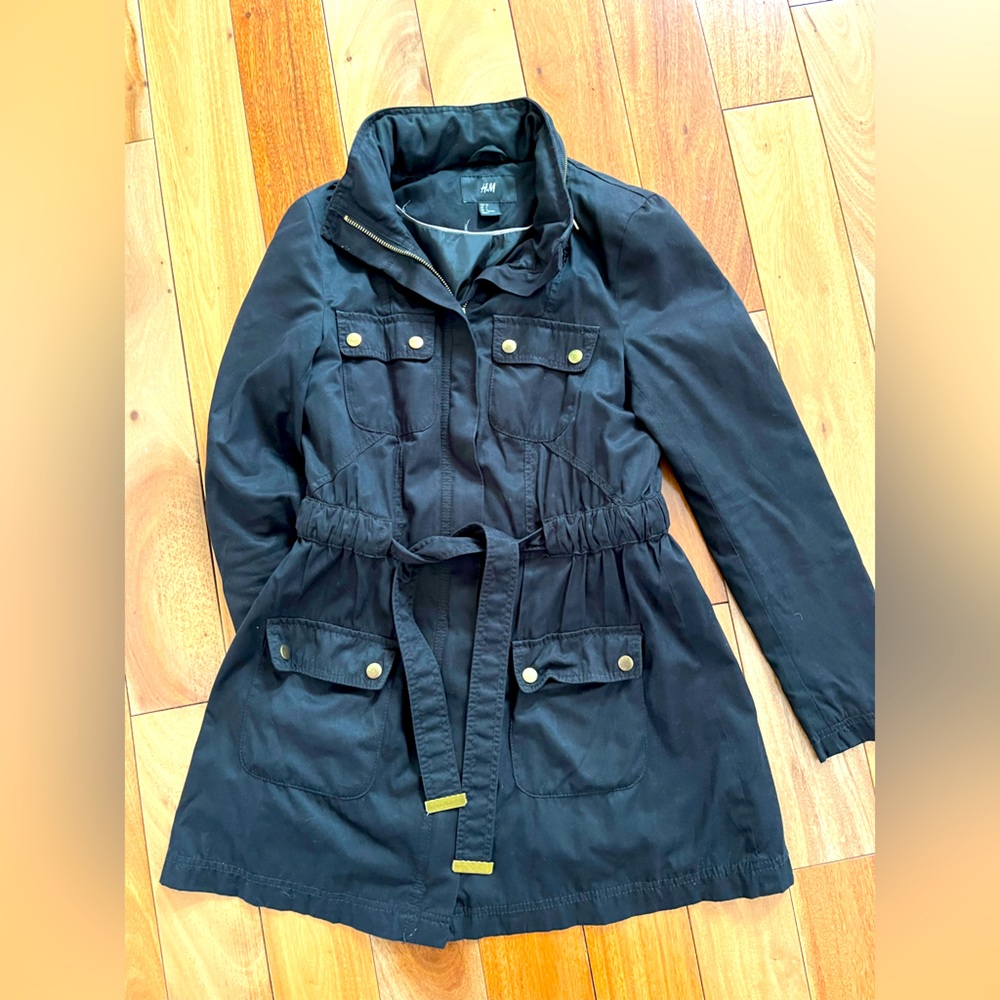 H&M Black Utility Coat